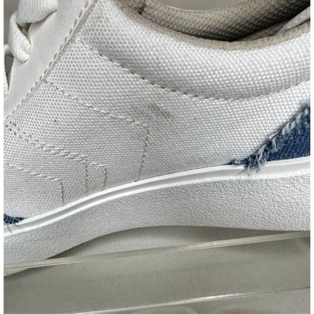 Dr. Scholl's Madison White Lace Fashion Sneaker Women's 9.5 Denim applique NWOT - Picture 9 of 10